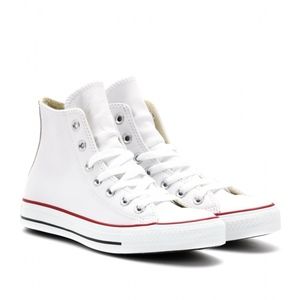 Converse White Hightop All-Star WORN ONCE (size 6)